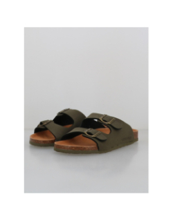 Sandales double bride kyoto kaki homme - Lemon Bay