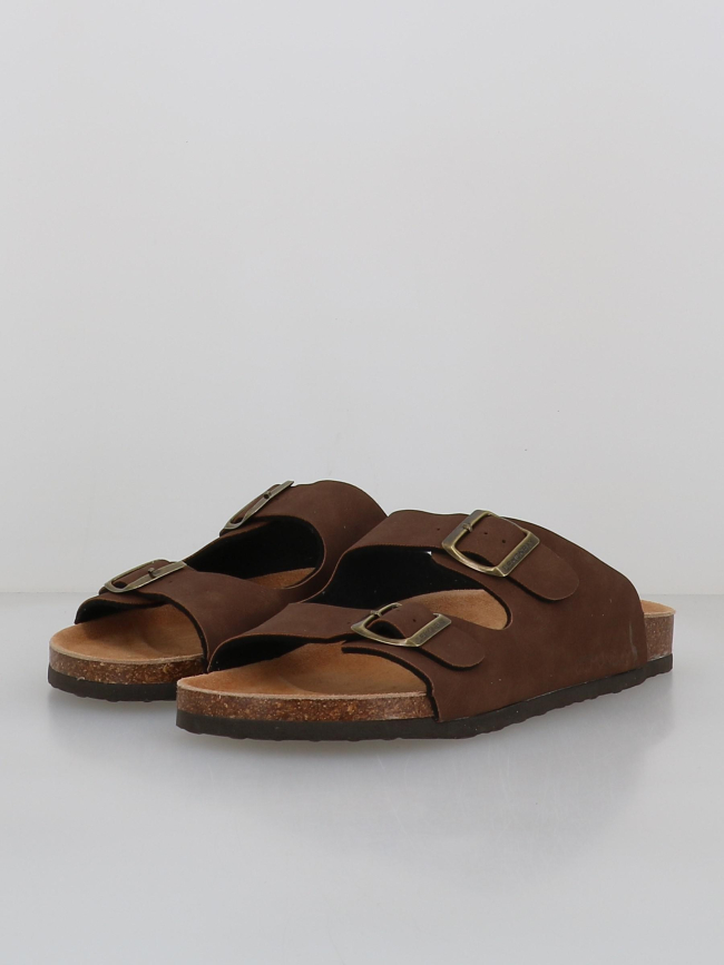 Sandales double bride kyoto marron homme - Lemon Bay