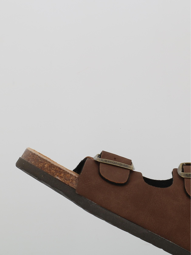 Sandales double bride kyoto marron homme - Lemon Bay