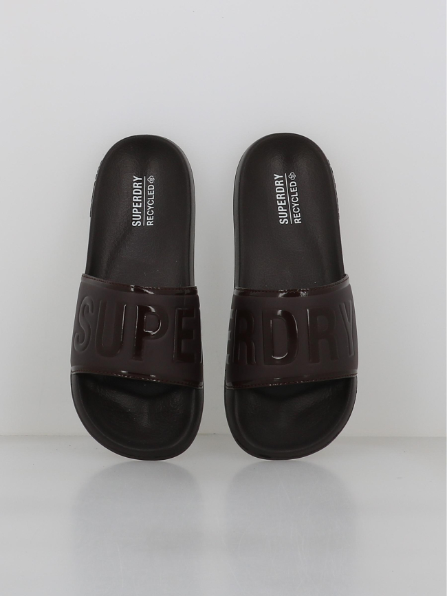 Claquettes de piscine code core marron homme - Superdry