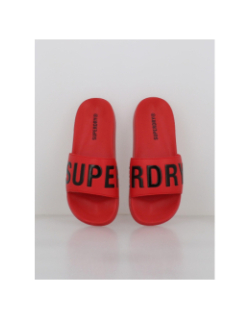 Claquettes de piscine core graphic rouge homme - Superdry