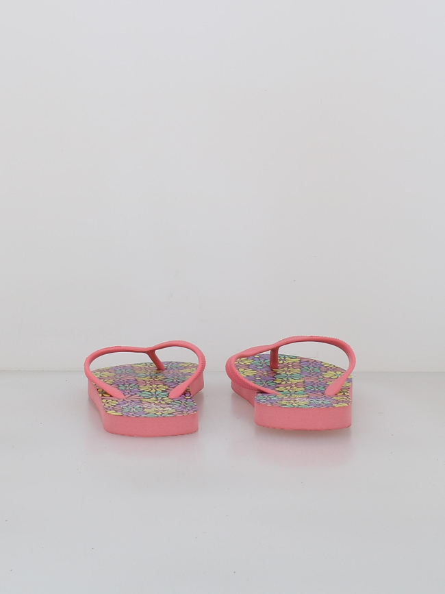 Tongs à fleurs camu rose fille - Culture Sud