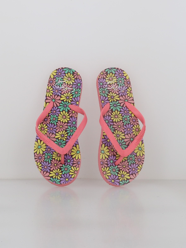 Tongs à fleurs camu rose fille - Culture Sud
