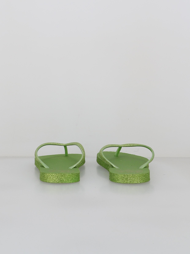 Tongs à paillettes mayala vert femme - Culture Sud