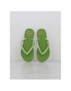 Tongs à paillettes mayala vert femme - Culture Sud