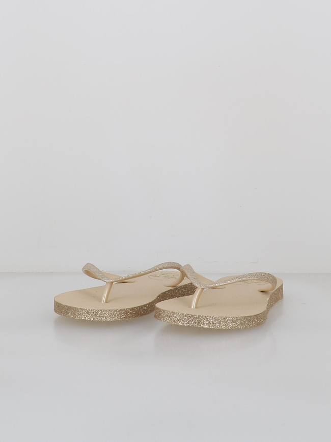 Tongs à paillettes mayala beige femme - Culture Sud