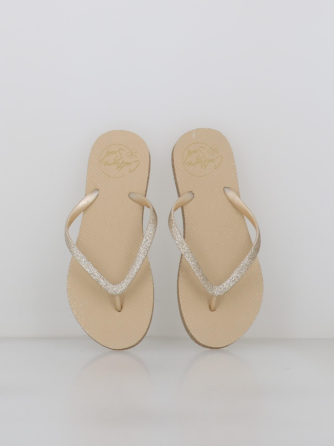 Tongs à paillettes mayala beige femme - Culture Sud