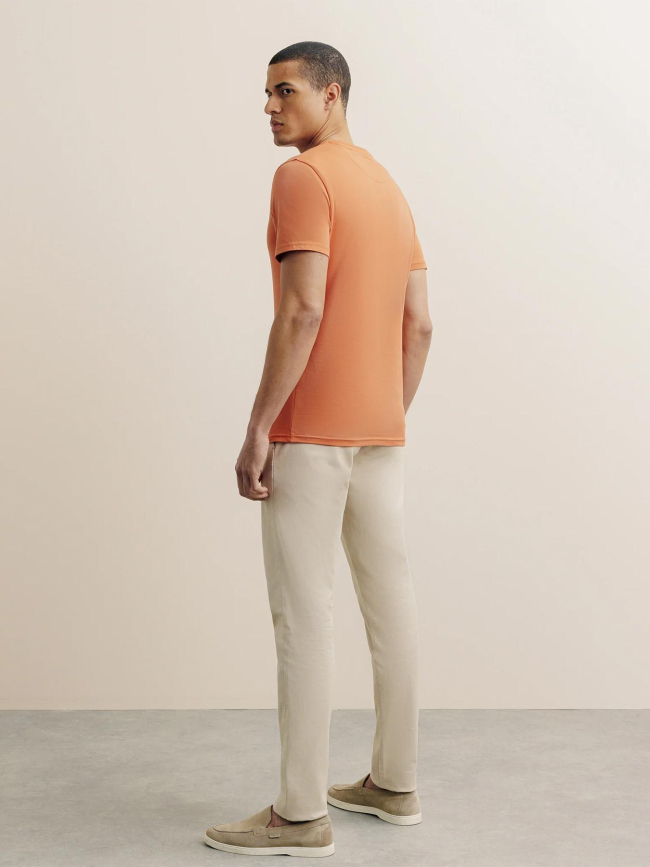 T-shirt brodé galain orange homme - Izac