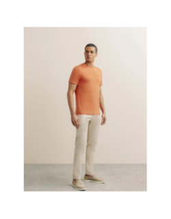 T-shirt brodé galain orange homme - Izac