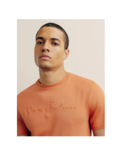 T-shirt brodé galain orange homme - Izac