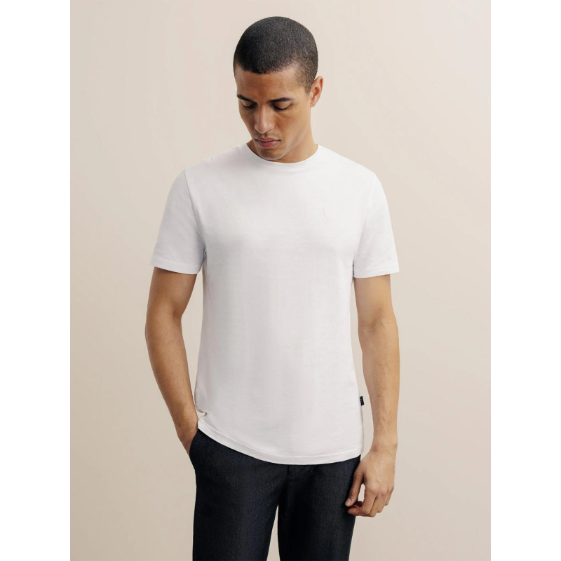 T-shirt uni slub blanc homme - Izac