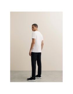 T-shirt uni slub blanc homme - Izac