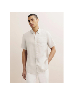 Chemise en lin kurtis beige homme - Izac