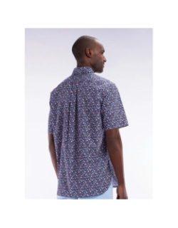 Chemise à manches courtes imprimé floral bleu homme - Eden Park