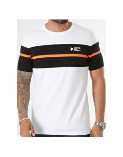 T-shirt wimbledon blanc bleu et orange homme - Comme Des Loups
