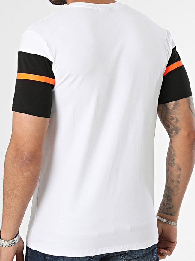 T-shirt wimbledon blanc bleu et orange homme - Comme Des Loups