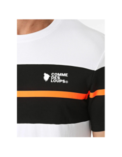 T-shirt wimbledon blanc bleu et orange homme - Comme Des Loups