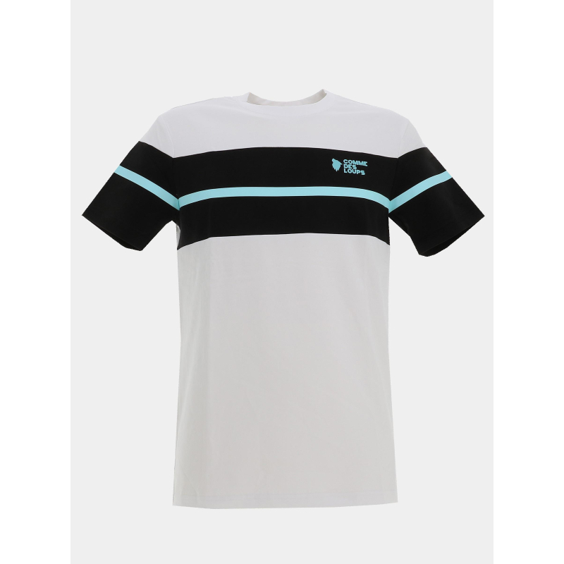 T-shirt wimbledon blanc noir et bleu homme - Comme Des Loups