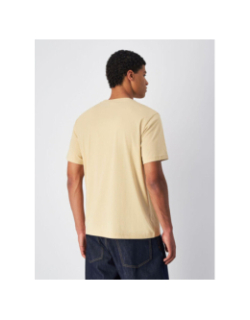 T-shirt crewneck à petit logo beige homme - Champion