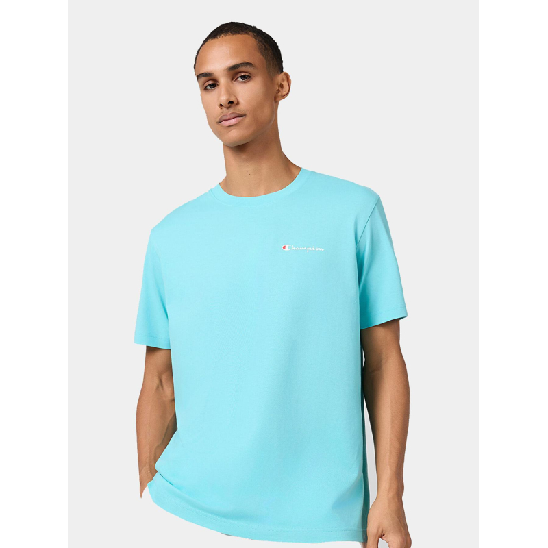 T-shirt crewneck bleu turquoise homme - Champion