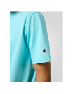 T-shirt crewneck bleu turquoise homme - Champion
