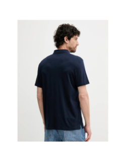 Polo uni supima chest bleu marine homme - Calvin Klein