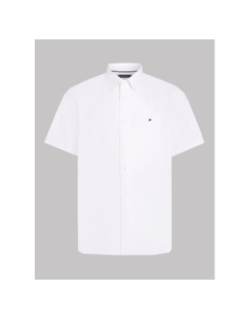 Chemise manches courtes flex poplin blanc homme - Tommy Hilfiger