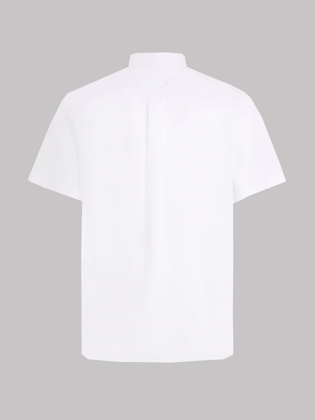 Chemise manches courtes flex poplin blanc homme - Tommy Hilfiger