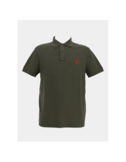 Polo regular piqué logo kaki homme - Tommy Hilfiger