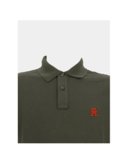 Polo regular piqué logo kaki homme - Tommy Hilfiger