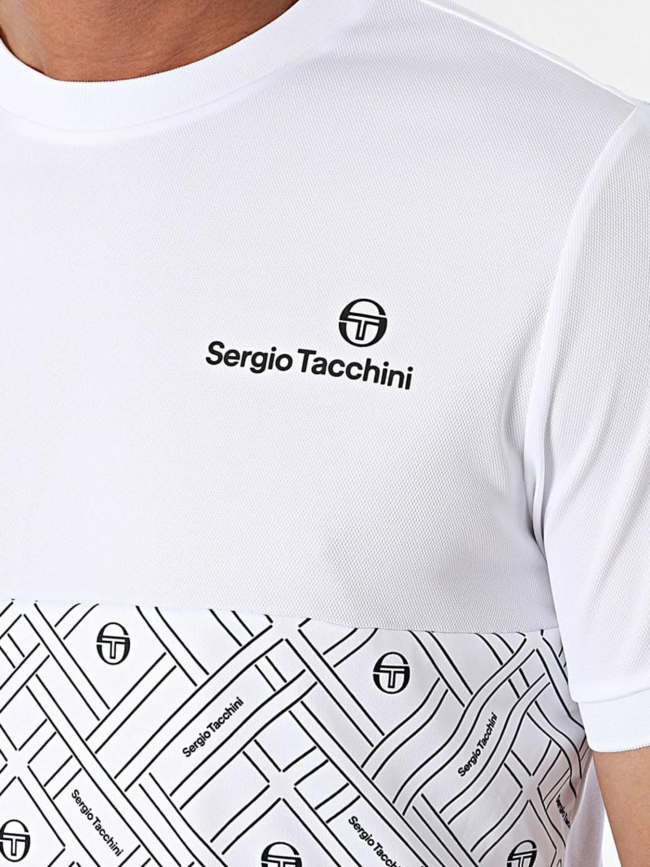 T-shirt à manches courtes labirinto blanc homme - Sergio Tacchini
