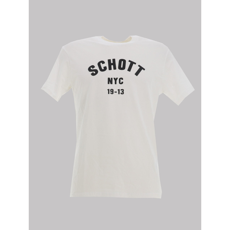 T-shirt à manches courtes letters sp blanc homme - Schott NYC