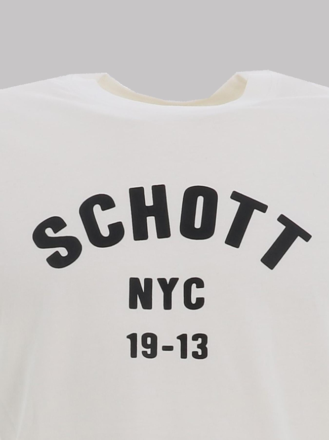 T-shirt à manches courtes letters sp blanc homme - Schott NYC