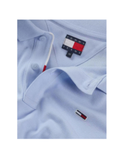 Polo slim placket bleu clair homme - Tommy Jeans