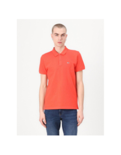 Polo slim placket orange homme - Tommy Jeans
