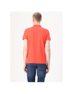 Polo slim placket orange homme - Tommy Jeans