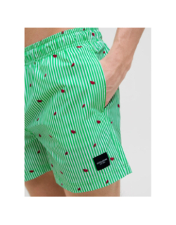 Short de bain rayé maui vert homme - Jack & Jones