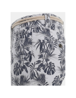 Bermuda à motif feuillage varedo blanc homme - La Maison Blaggio