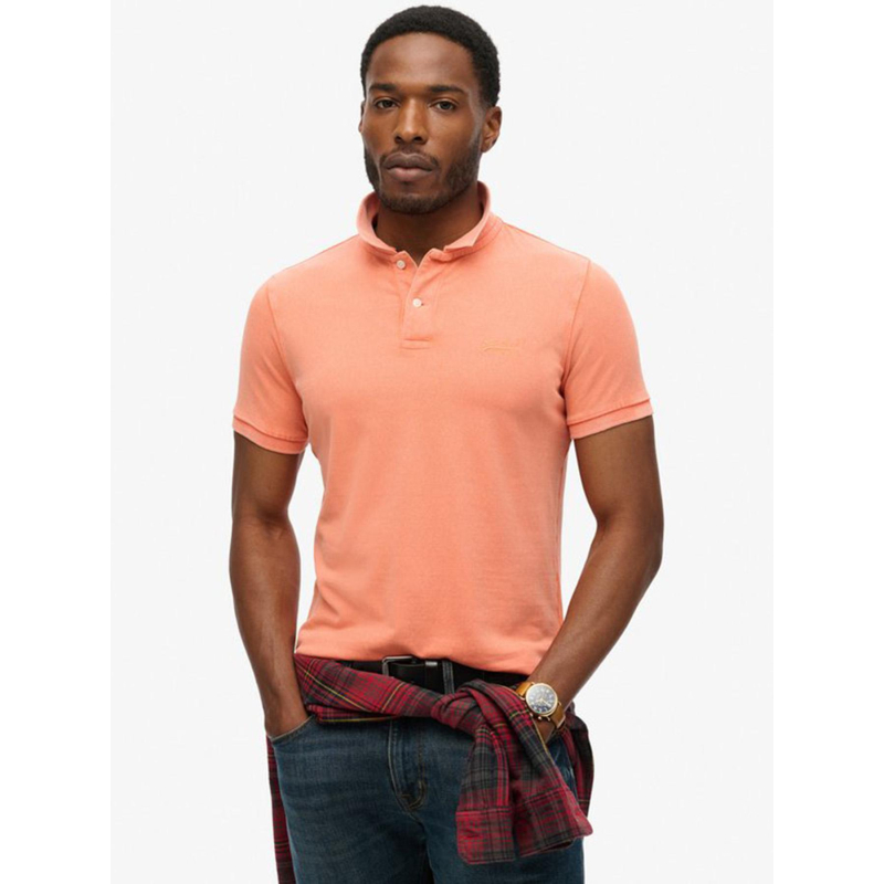 Polo vintage destroy corail homme - Superdry
