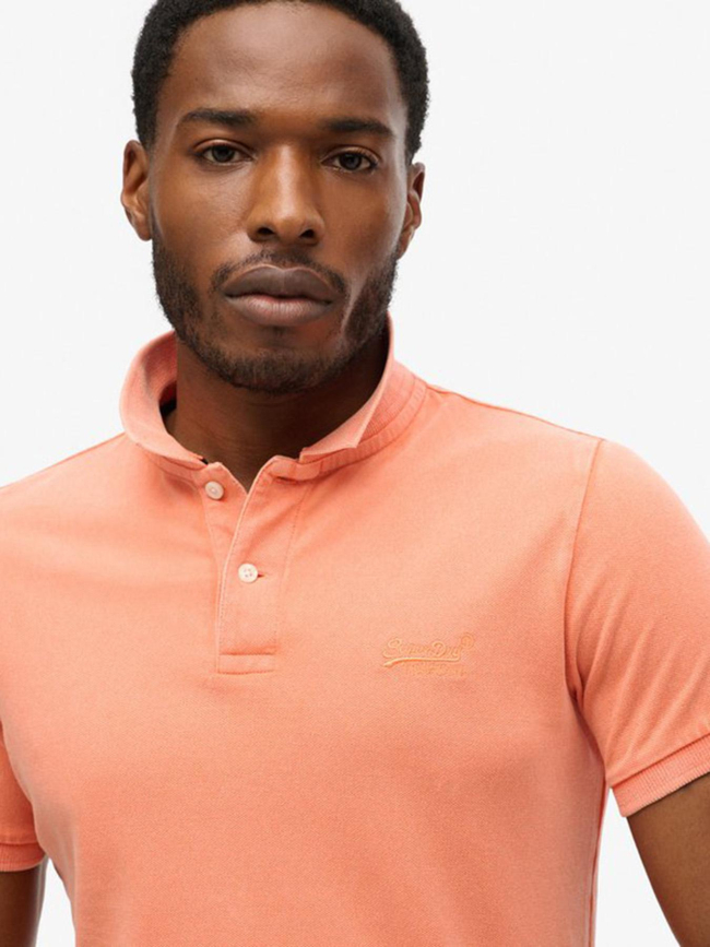 Polo vintage destroy corail homme - Superdry