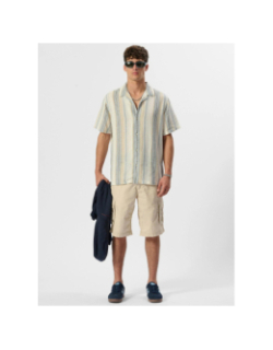 Bermuda avec ceinture intégrée sytro 3 beige homme - Teddy Smith