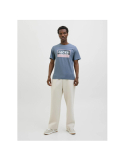 T-shirt logan summer print bleu homme - Jack & Jones