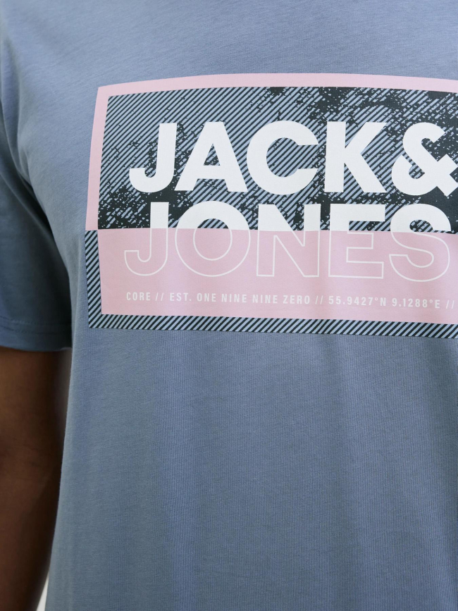 T-shirt logan summer print bleu homme - Jack & Jones