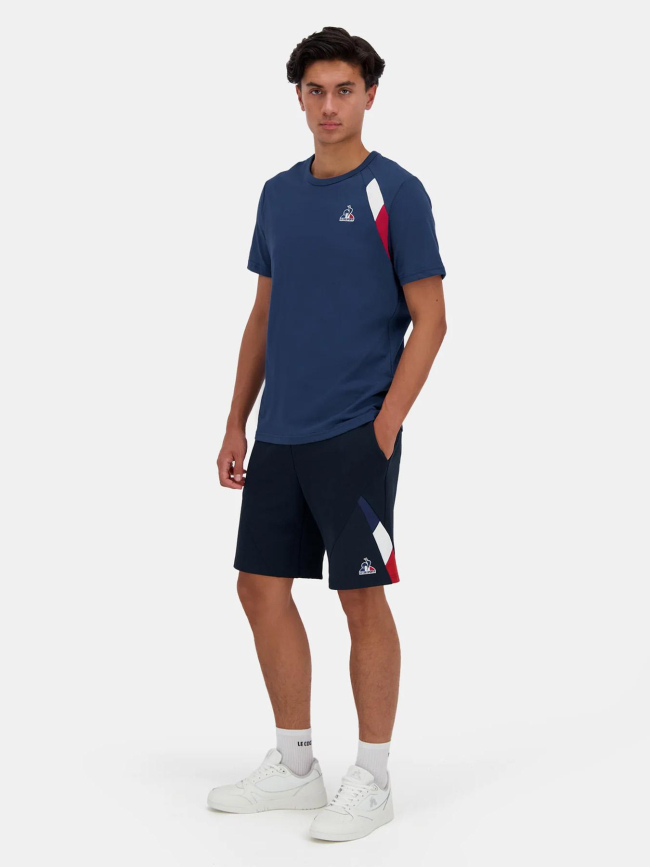 Short de sport tricolore bleu marine homme - Le Coq Sportif
