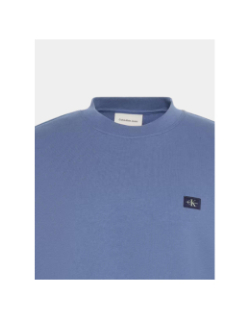 Sweat badge terry bleu homme - Calvin Klein Jeans