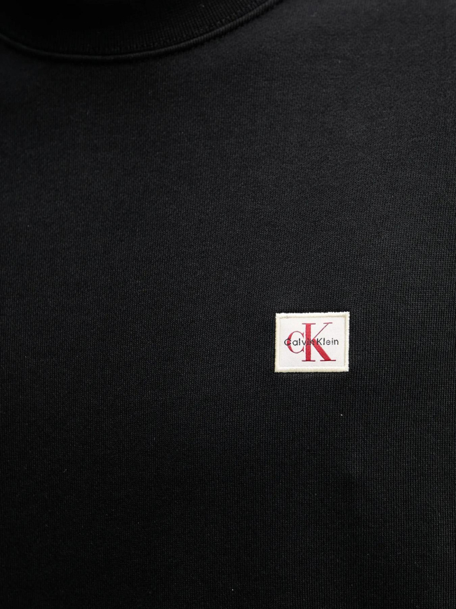 Sweat badge terry noir homme - Calvin Klein Jeans