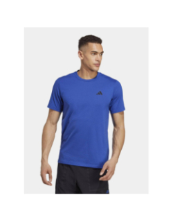 T-shirt training uni petit logo bleu homme - Adidas