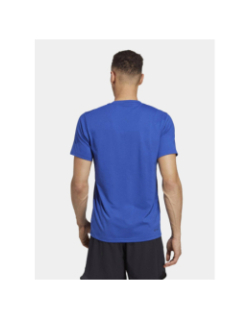 T-shirt training uni petit logo bleu homme - Adidas