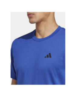 T-shirt training uni petit logo bleu homme - Adidas