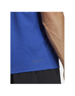 T-shirt training uni petit logo bleu homme - Adidas